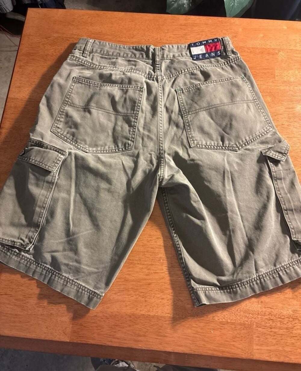 Tommy Jeans Cargo Shorts Olive Green Size 33